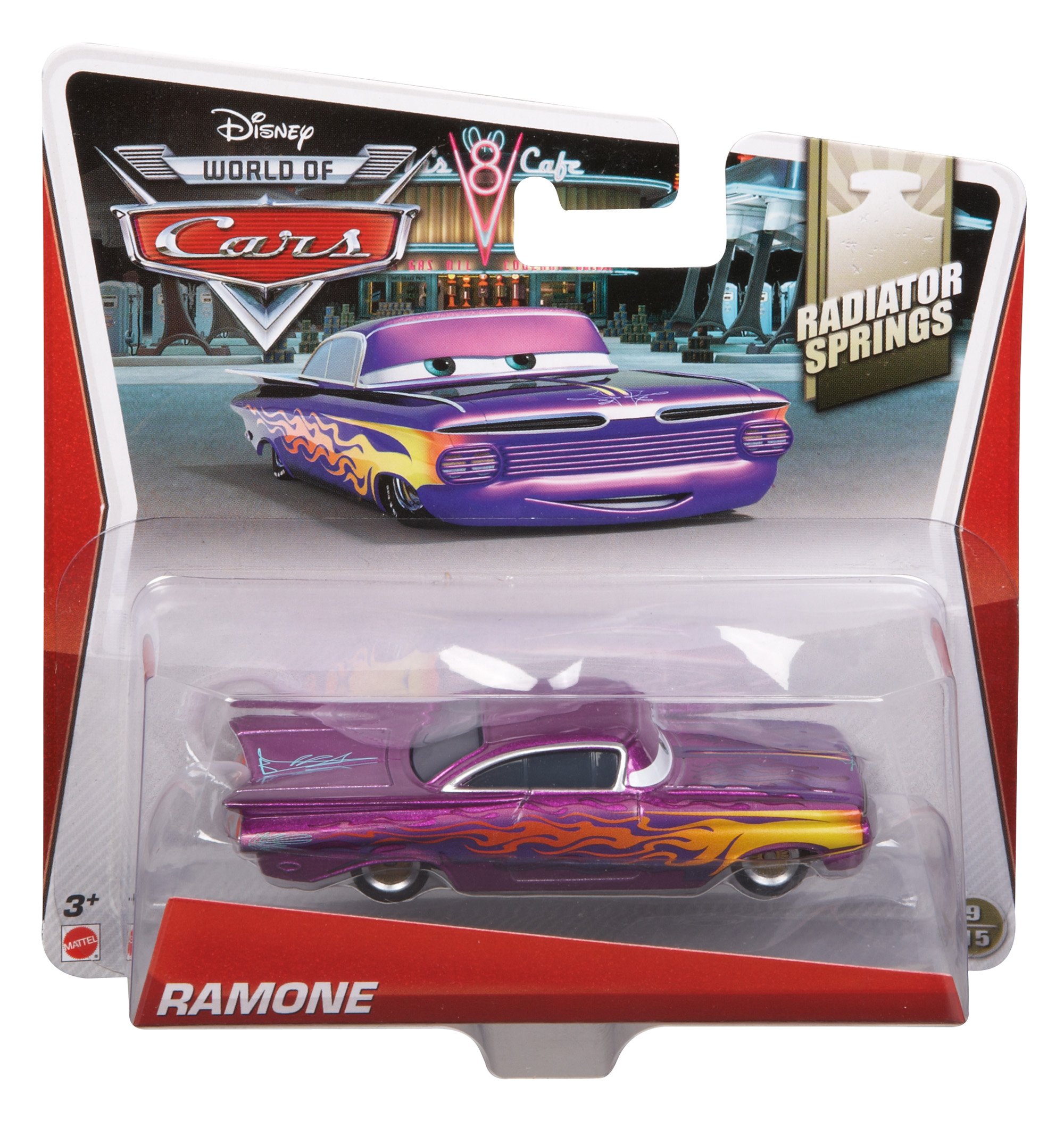 Foto 3 pulgar | Vehículo Fundido A Presión Disney Cars Ramone Purple A Escala 1:55 - Venta Internacional.