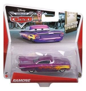 Foto 2 | Vehículo Fundido A Presión Disney Cars Ramone Purple A Escala 1:55 - Venta Internacional.