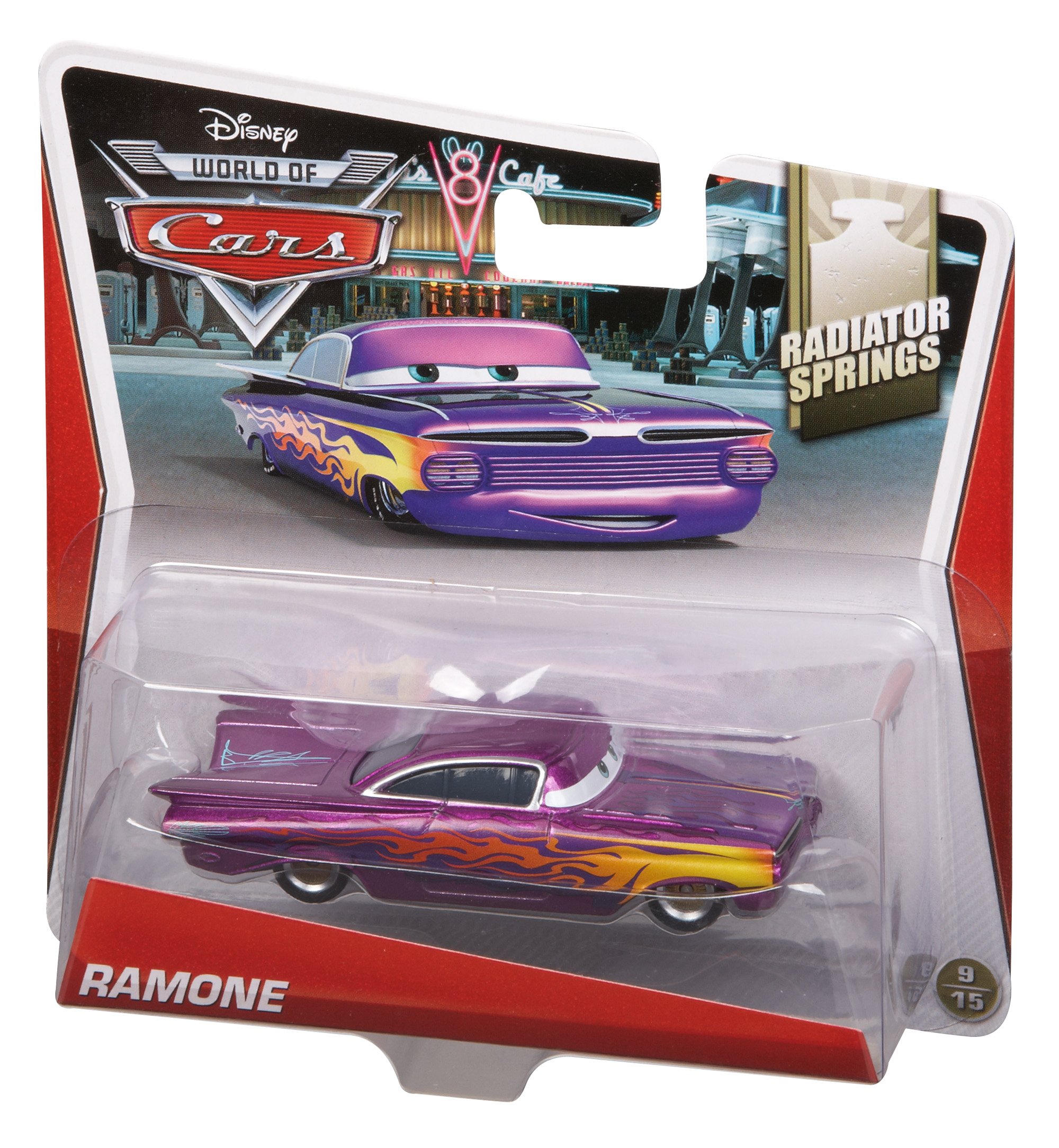 Foto 4 pulgar | Vehículo Fundido A Presión Disney Cars Ramone Purple A Escala 1:55 - Venta Internacional.