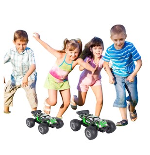 Foto 4 | Carro De Control Remoto Todo Terreno 2 Pilas Recargable 1:18, Belug Negro/verde