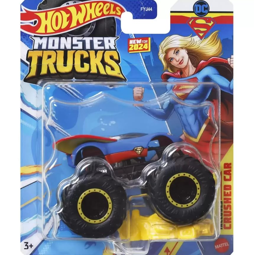 Set De Juego Hot Wheels Monster Trucks Super Girl Con Coche Aplastable - Venta Internacional.