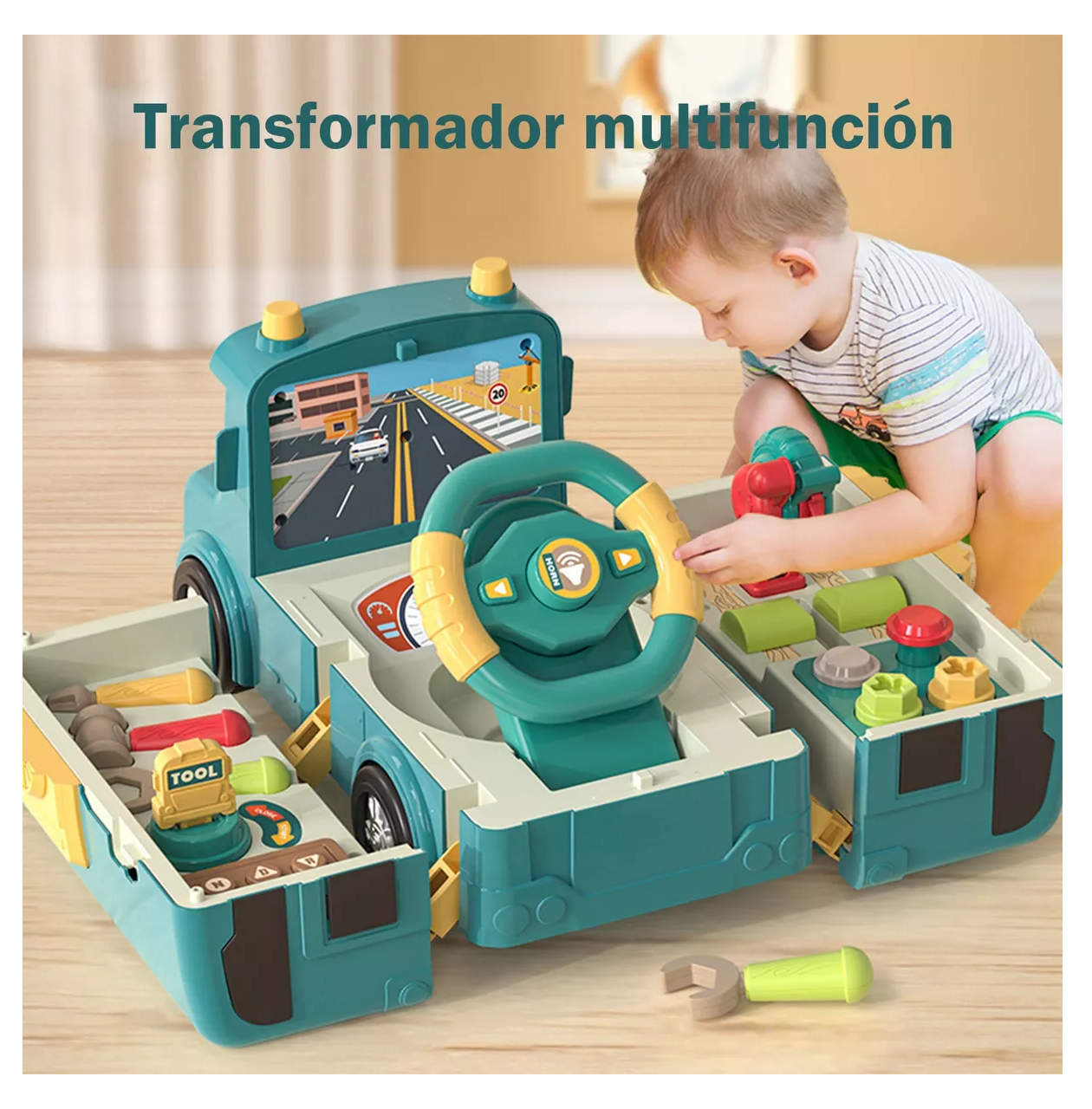 Foto 4 | Volante Autobús De Juguete Lab.g, Escuela Transformadora Verde