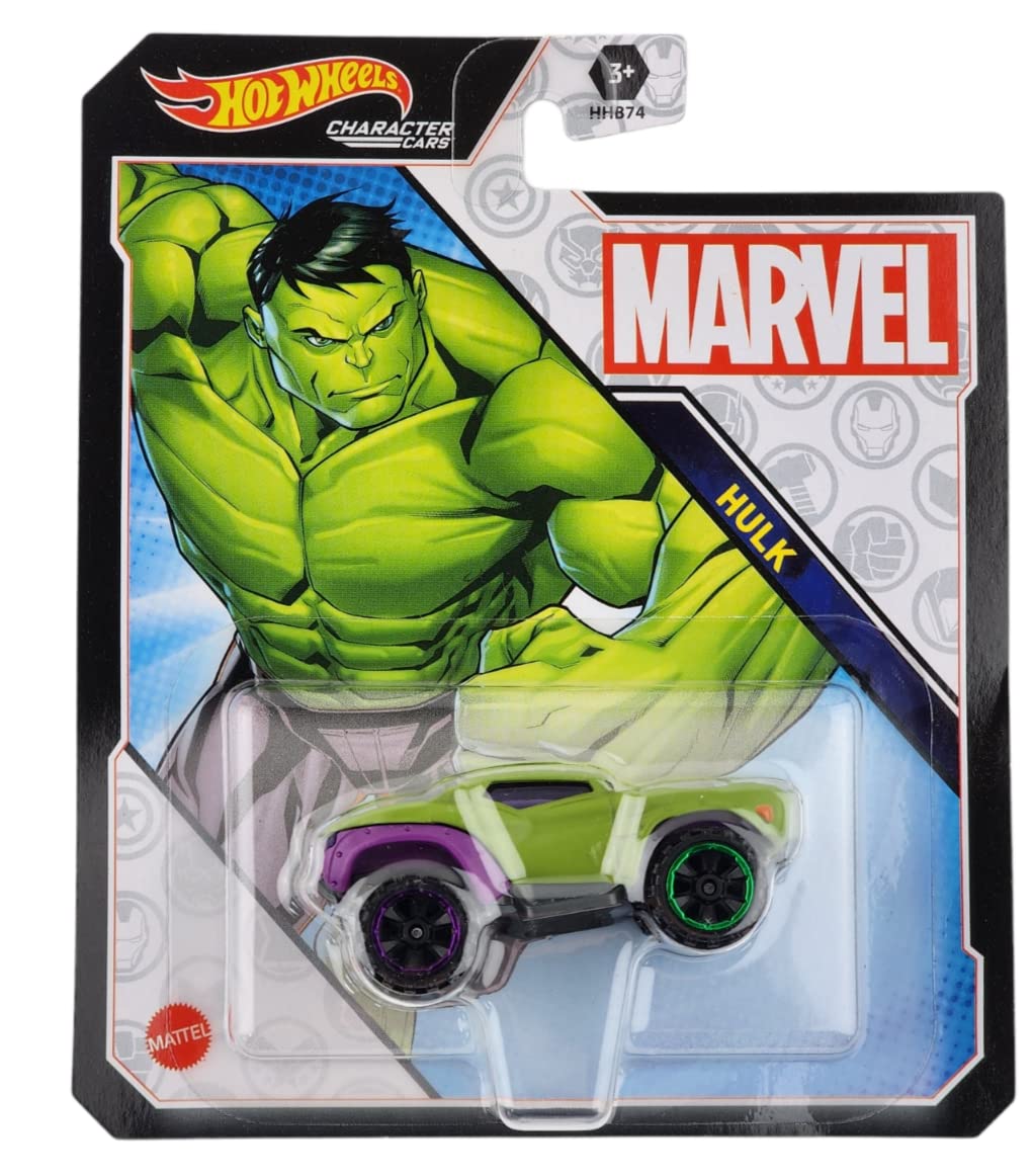 Vehículo De Juguete Hot Wheels Character Cars Marvel Hulk Kids 3+ - Venta Internacional.