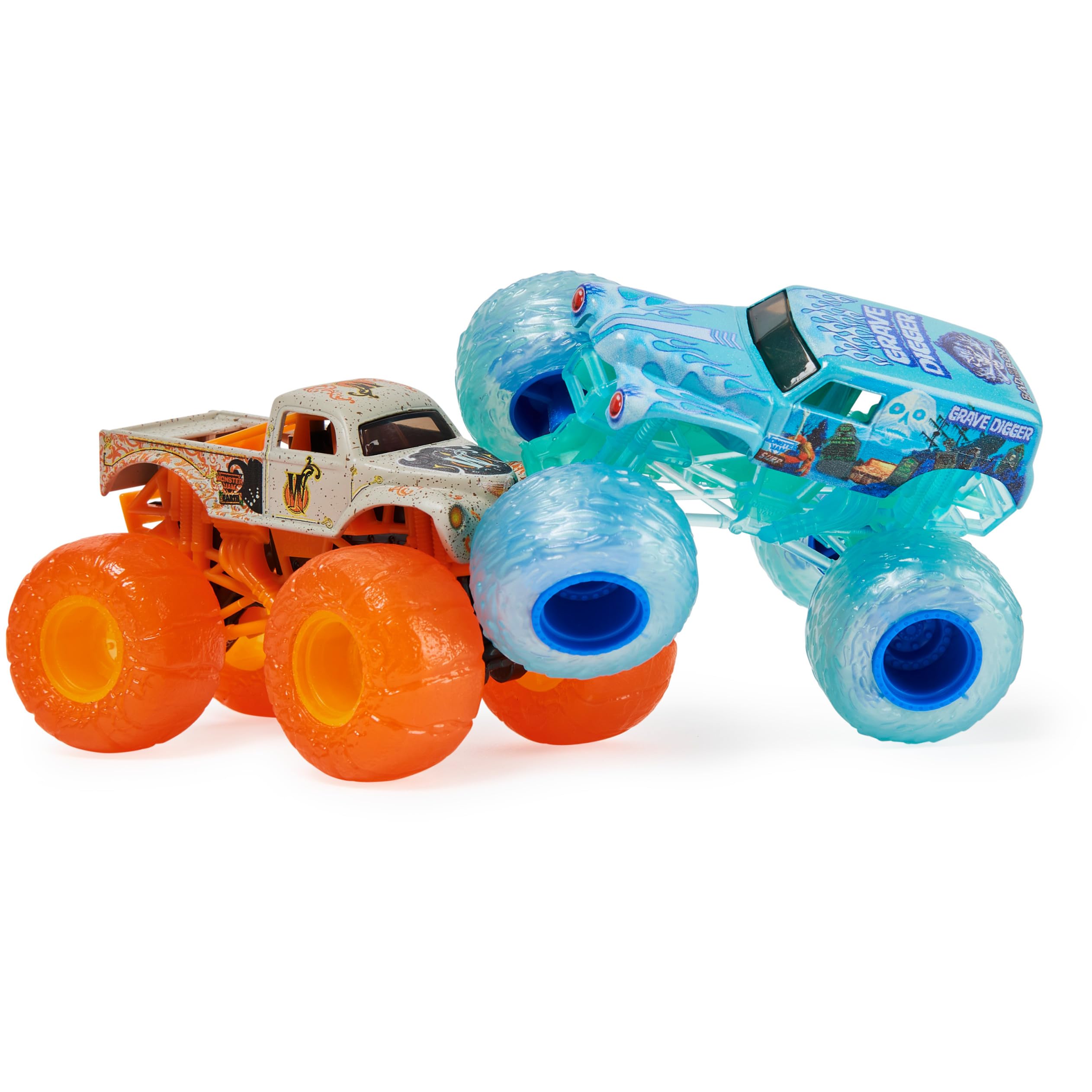 Foto 6 pulgar | Toy Monster Jam Whiplash Earth Vs. Grave Digger Surf 1:64 - Venta Internacional.