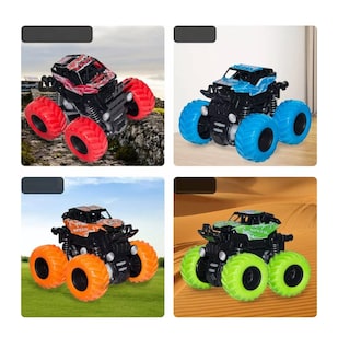 Foto 2 | Juguetes Monster Truck Coches De Juguete De Fricción 4 Pcs