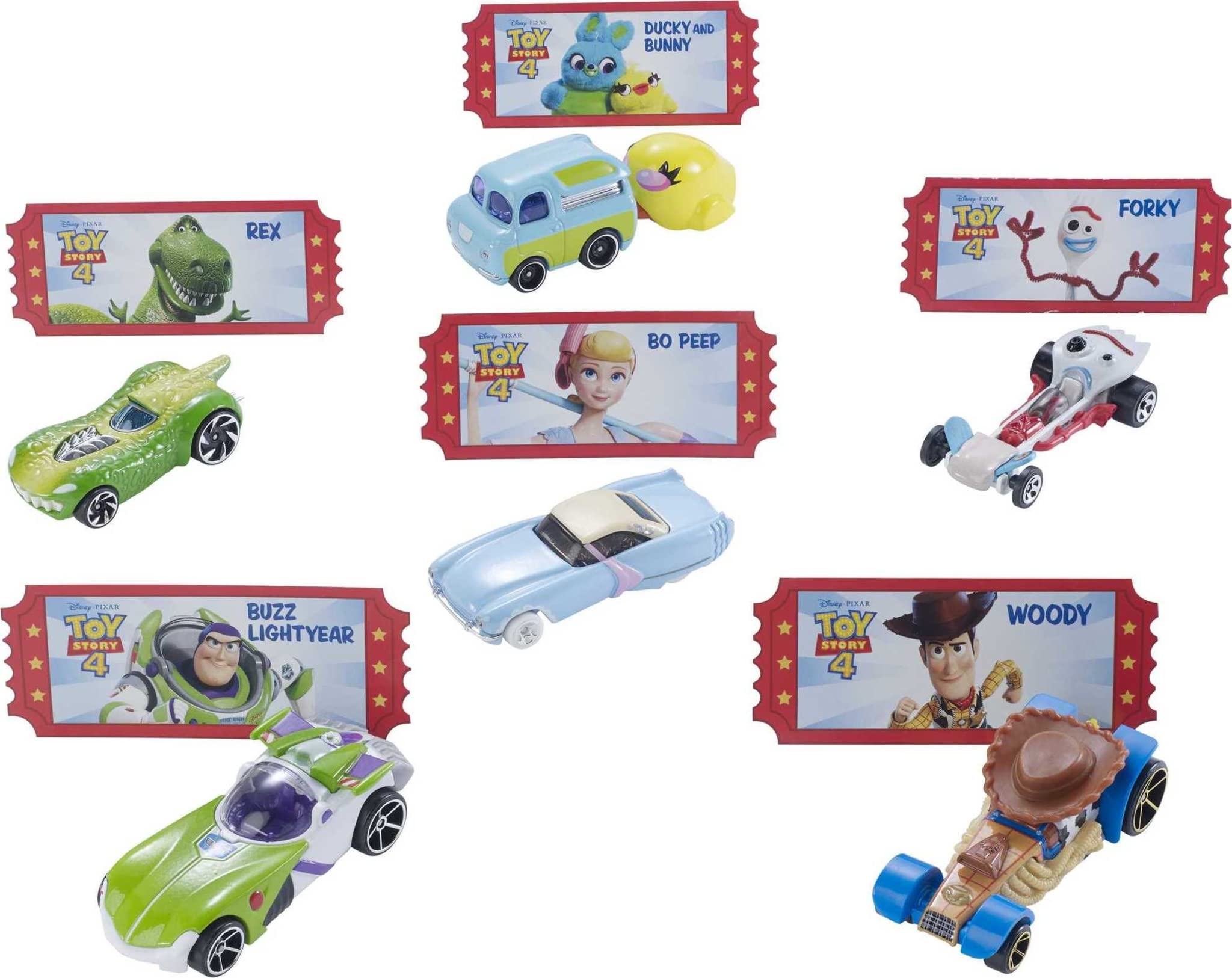Foto 3 pulgar | Toy Cars Hot Wheels Mattel Disney Pixar Toy Story 4 X 6 1:64 - Venta Internacional.