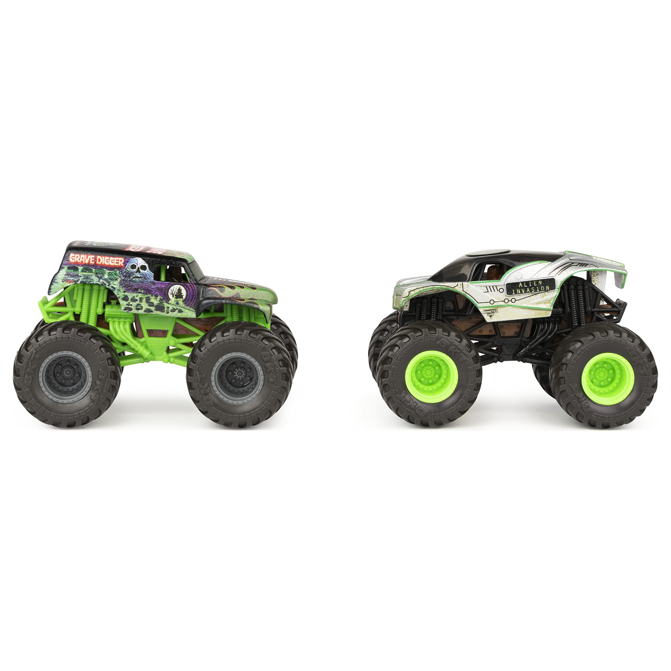 Foto 5 pulgar | Toy Monster Trucks Monster Jam Grave Digger Vs Alien 1:64 - Venta Internacional.