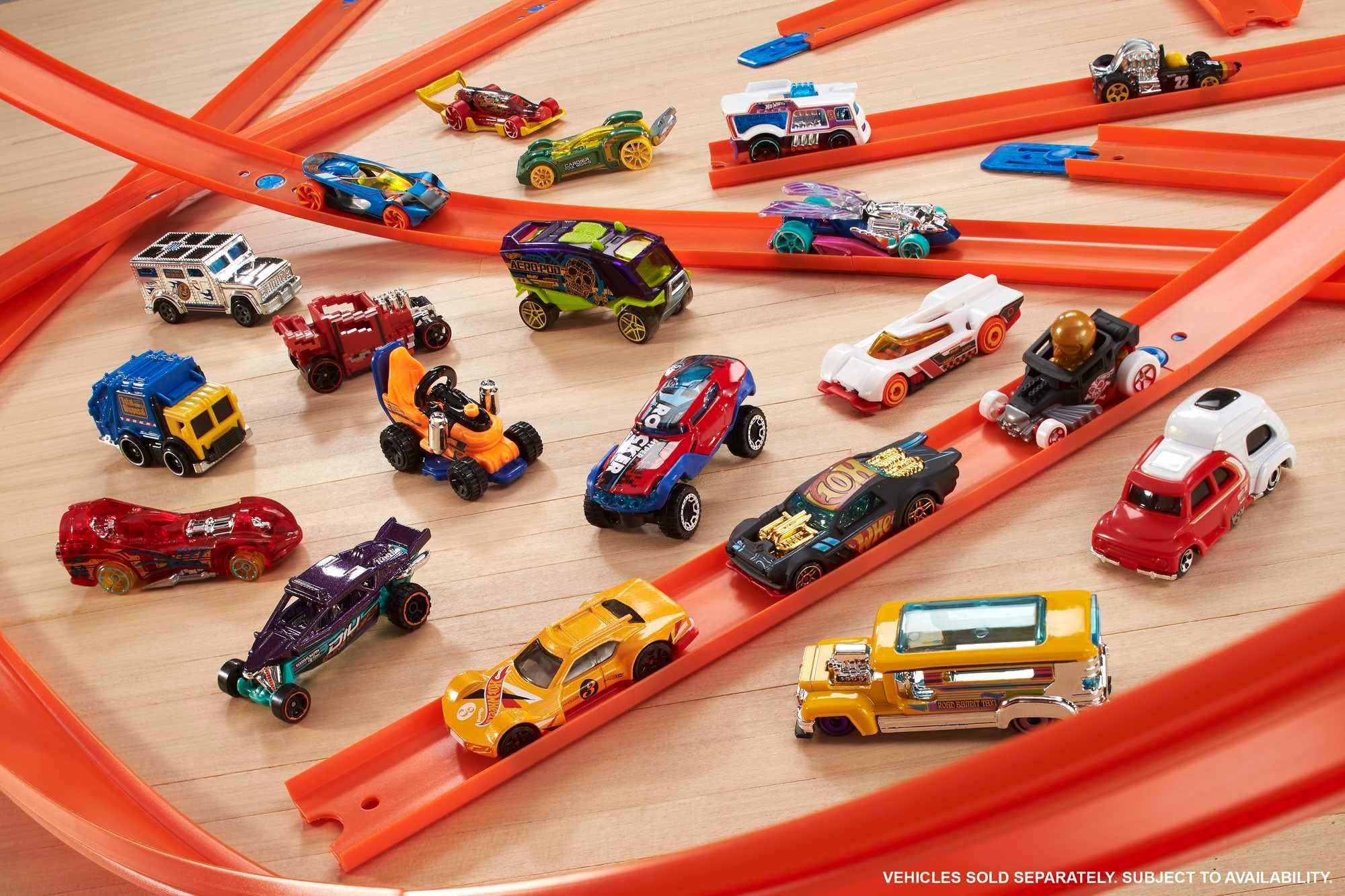 Foto 4 pulgar | Set De Camiones Y Coches De Juguete Hot Wheels, 50 Vehículos, Escala 1:64 - Venta Internacional.