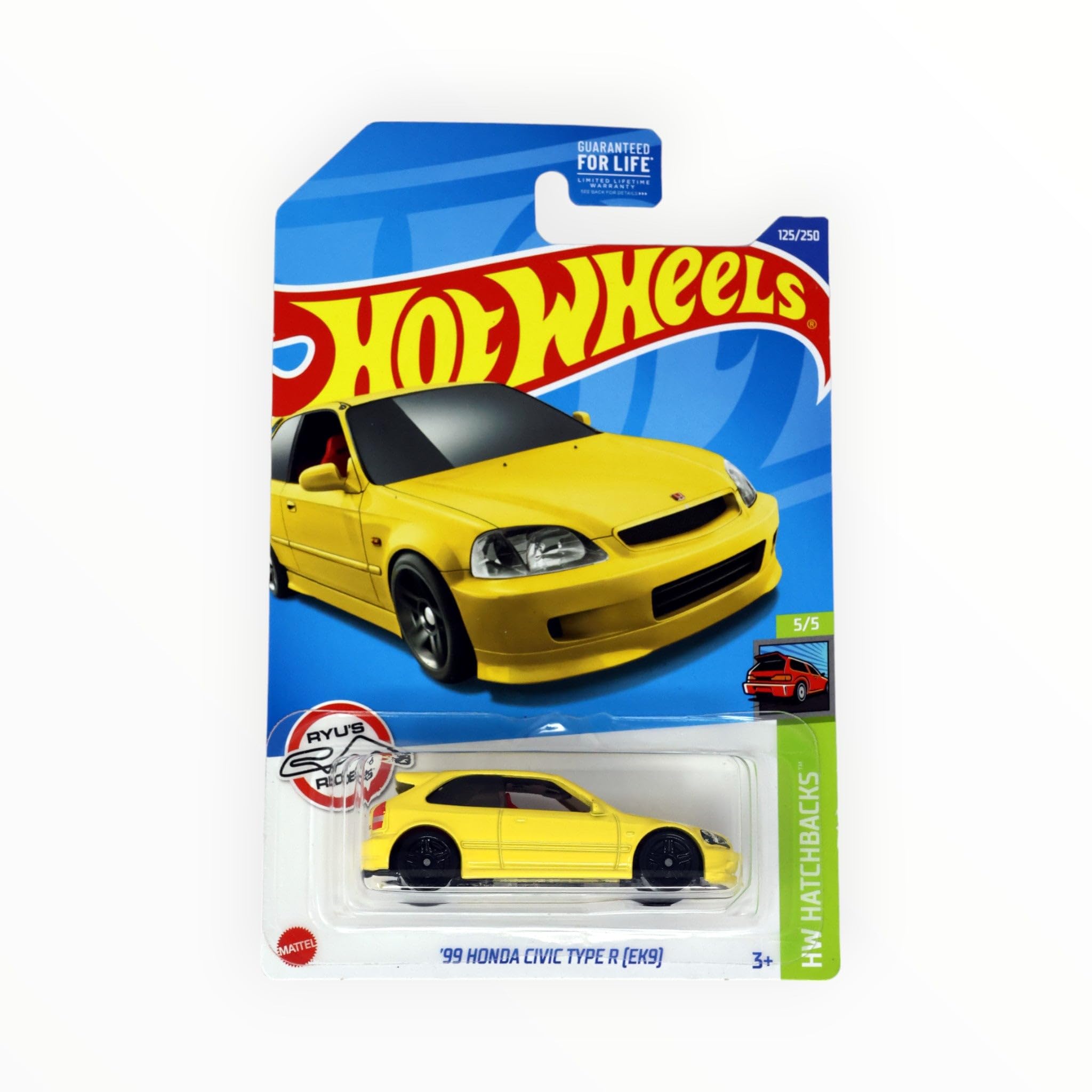 Foto 3 pulgar | Coche De Juguete Hot Wheels 2022 '99 Honda Civic Type R [ek9] Amarillo - Venta Internacional.