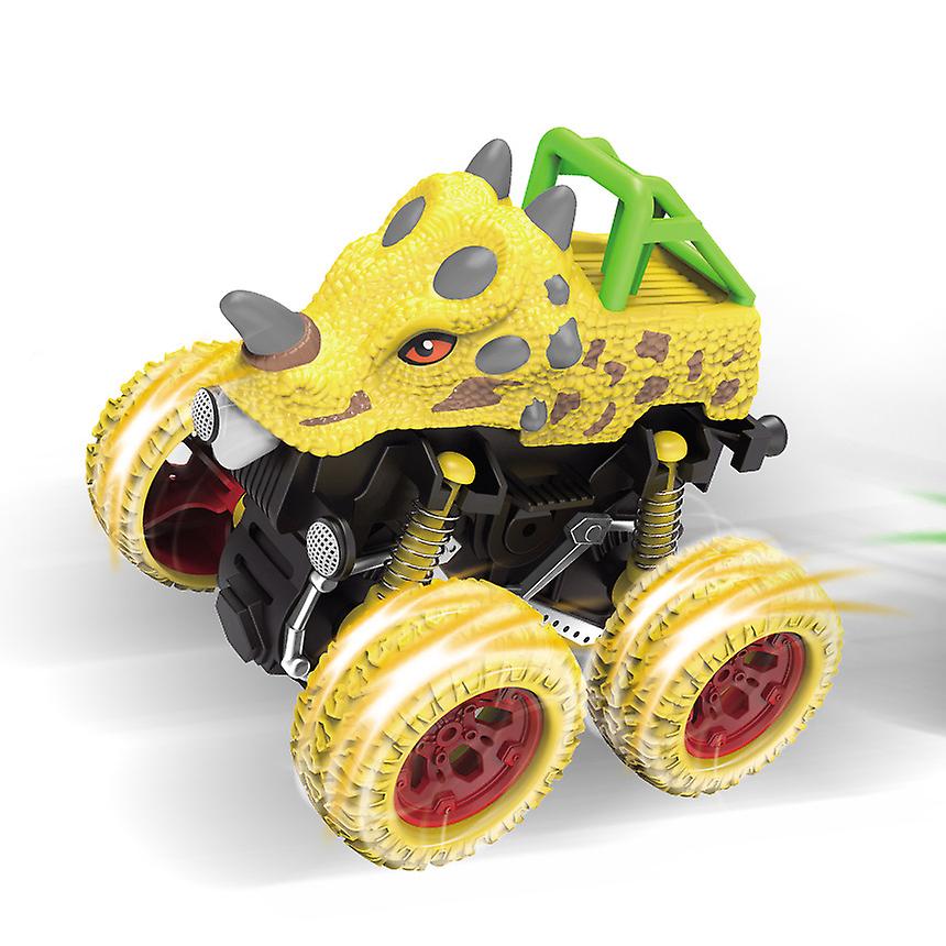 Foto 2 pulgar | Juego De Camiones Acrobáticos Inerciales De Dinosaurios Con Dibujos Animados Para Niños, X2 - Venta Internacional.