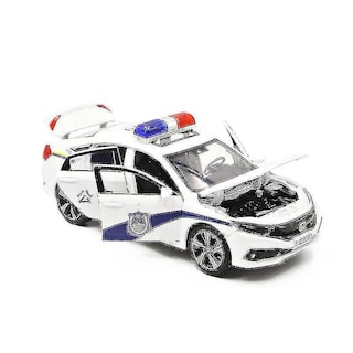 Foto 2 | Maqueta De Coche De Juguete, Vehículo Policial Fundido A Presión, Escala 1:32 - Venta Internacional.