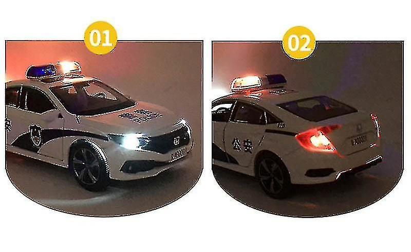 Foto 3 | Maqueta De Coche De Juguete, Vehículo Policial Fundido A Presión, Escala 1:32 - Venta Internacional.