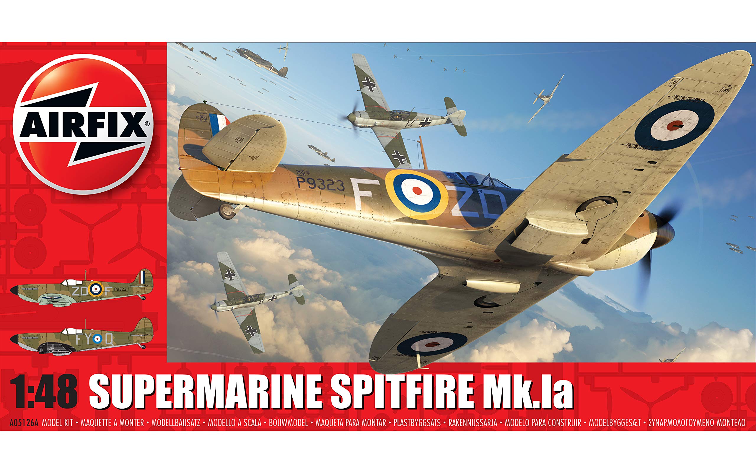 Kit De Maquetas De Plástico Airfix Supermarine Spitfire Mk Ia 1:48 - Venta Internacional.