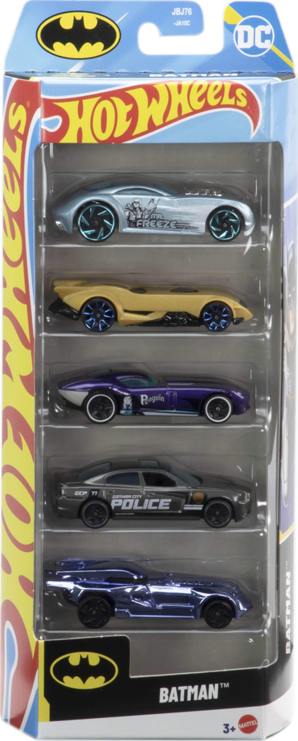 Foto 2 pulgar | Set De Coches De Juguete Hot Wheels Batman, Paquete De 5 Unidades, 1:64, Fundido A Presión Con Batmo - Venta Interna