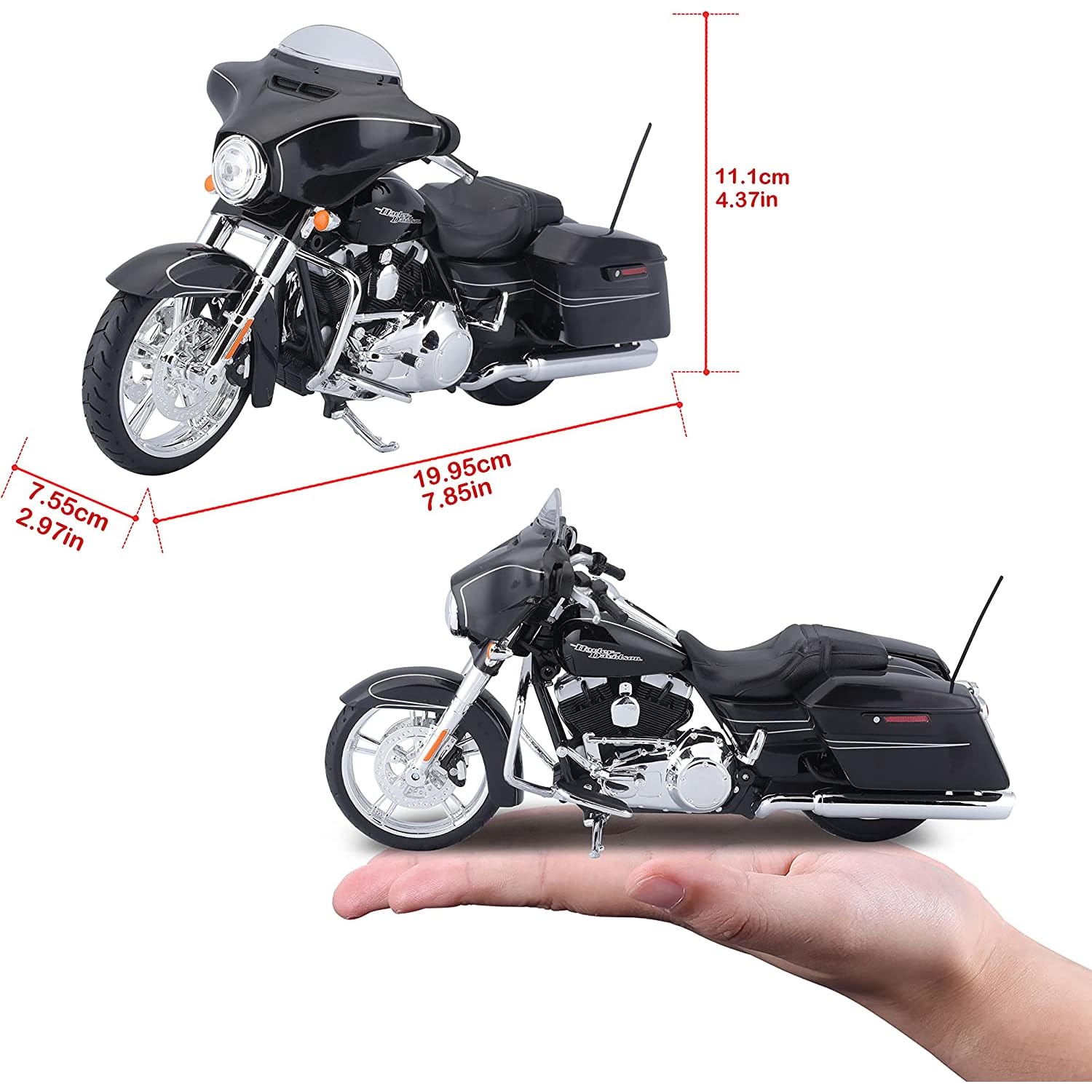 Foto 7 pulgar | Motocicleta Maisto Harley Davidson 2015 Street Glide 1:12 - Venta Internacional.