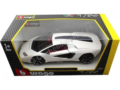 Foto 5 | Coche Fundido A Presión Bburago B18-21102 Countach Lpi 800-4 A Escala 1:24 - Venta Internacional.