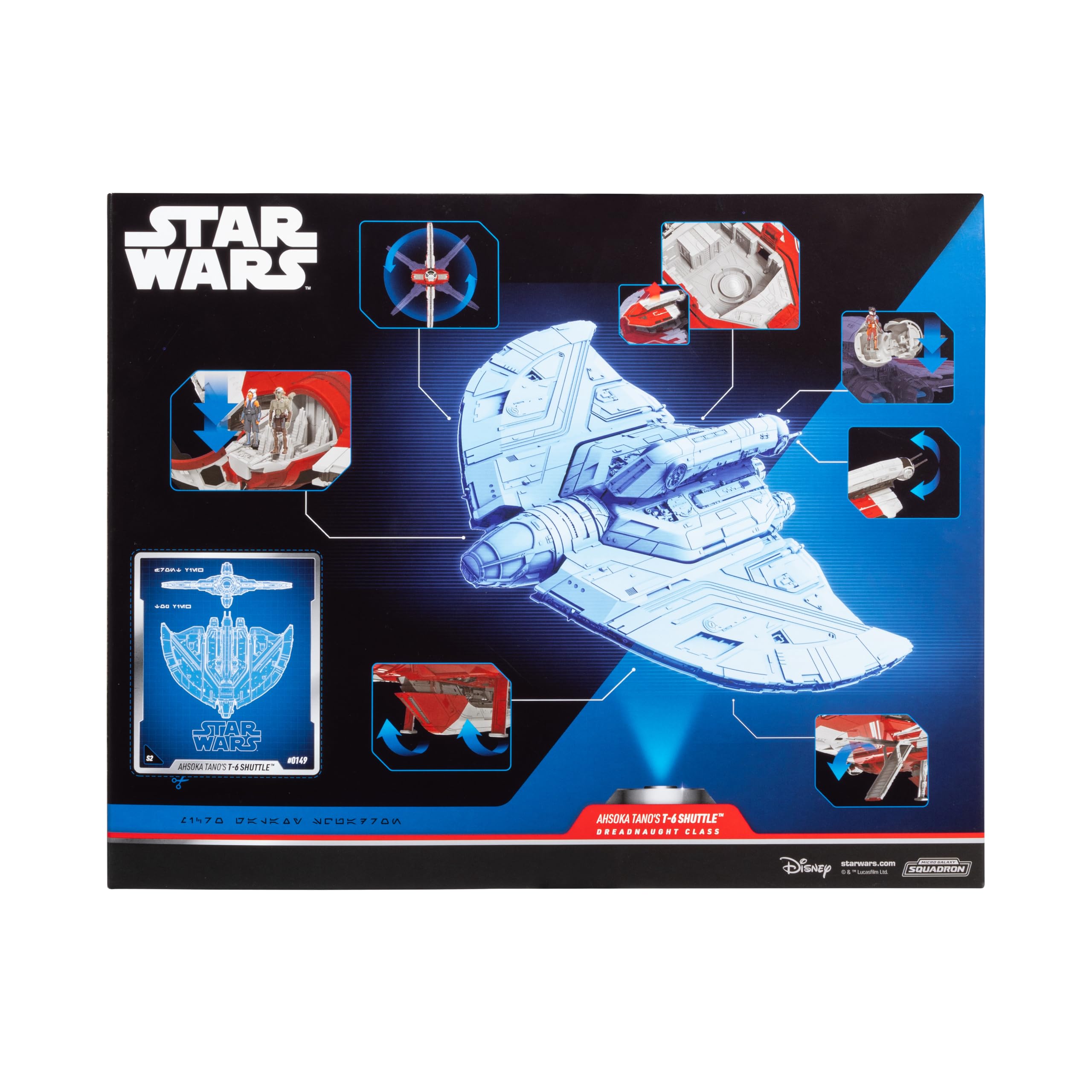 Foto 4 pulgar | Transbordador Jedi T-6 De Toy Star Wars Micro Galaxy Squadron Ahsoka Tano Con 3 Microfiguras - Venta Internacional.