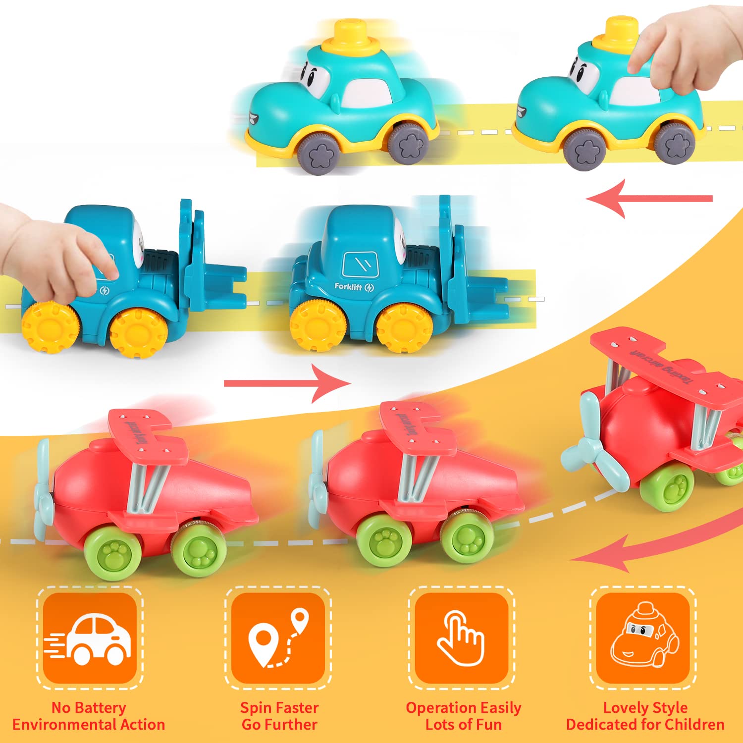 Foto 2 | Juego De Juguetes Alasou Baby Truck Car Con Tapete De Juegos Y Bolsa De Almacenamiento De 1 A 3 Años - Venta Interna