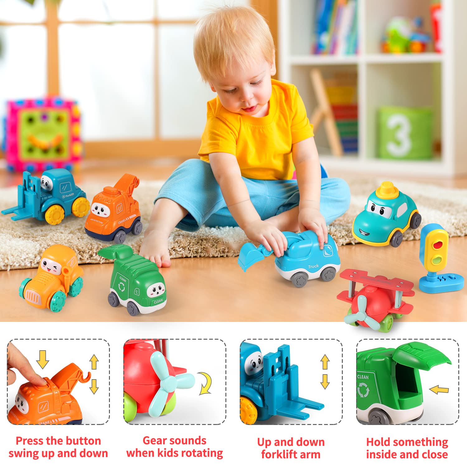Foto 5 pulgar | Juego De Juguetes Alasou Baby Truck Car Con Tapete De Juegos Y Bolsa De Almacenamiento De 1 A 3 Años - Venta Interna