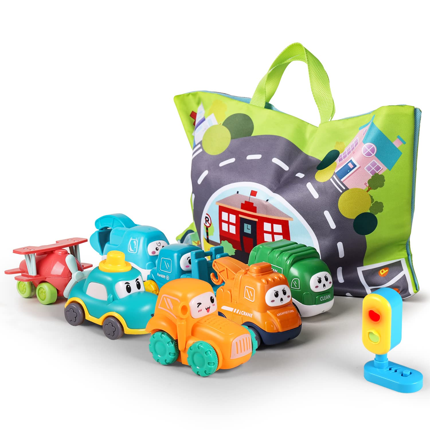 Foto 7 pulgar | Juego De Juguetes Alasou Baby Truck Car Con Tapete De Juegos Y Bolsa De Almacenamiento De 1 A 3 Años - Venta Interna