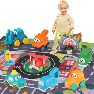 Foto 7 | Juego De Juguetes Alasou Baby Truck Car Con Tapete De Juegos Y Bolsa De Almacenamiento De 1 A 3 Años - Venta Interna