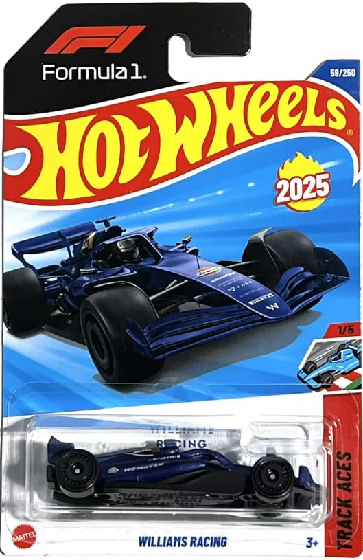 Foto 2 pulgar | Auto Fundido A Presión Hot Wheels Williams Racing [azul], Track Aces 1/5, 59/250, Escala 1:64 - Venta Internacional.