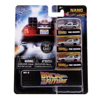 Foto 6 | Coche Regreso Al Futuro 1.65 Nano Hollywood Rides de Jada Toys 3 Piezas - Venta Internacional.