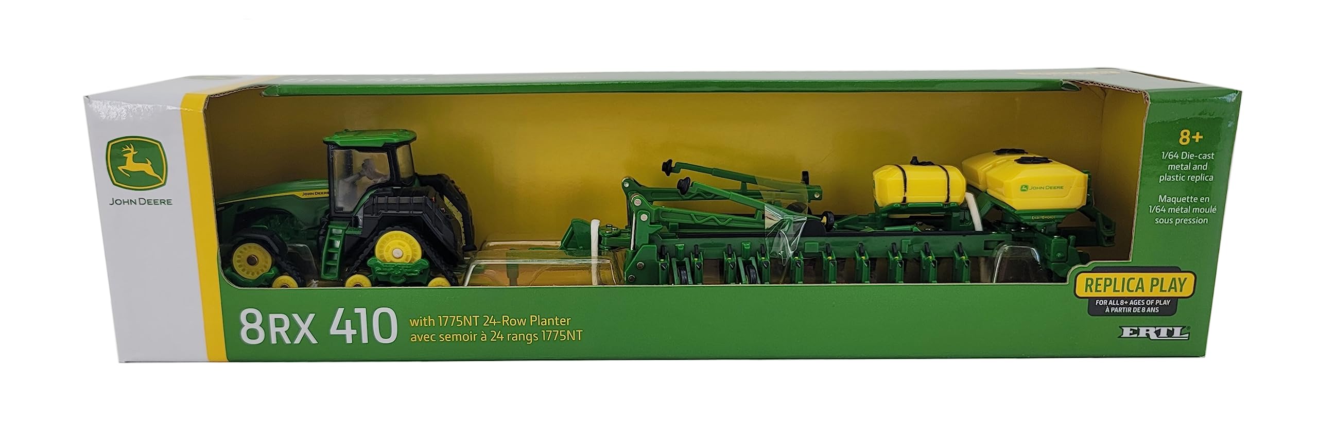 Toy John Deere 8rx 410 Con Macetero 1775nt De 24 Hileras A Escala 1/64 - Venta Internacional.