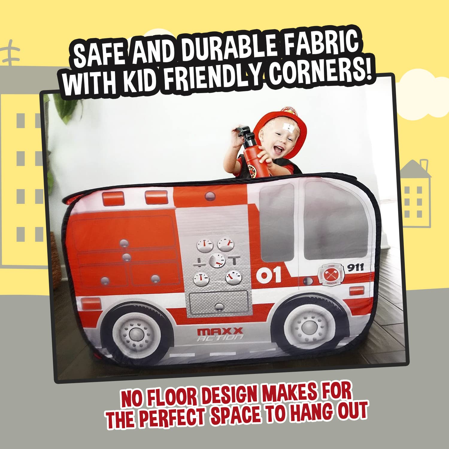 Foto 5 | Camión De Bomberos Desplegable Sunny Days Para Niños Indoor Playhouse - Venta Internacional.