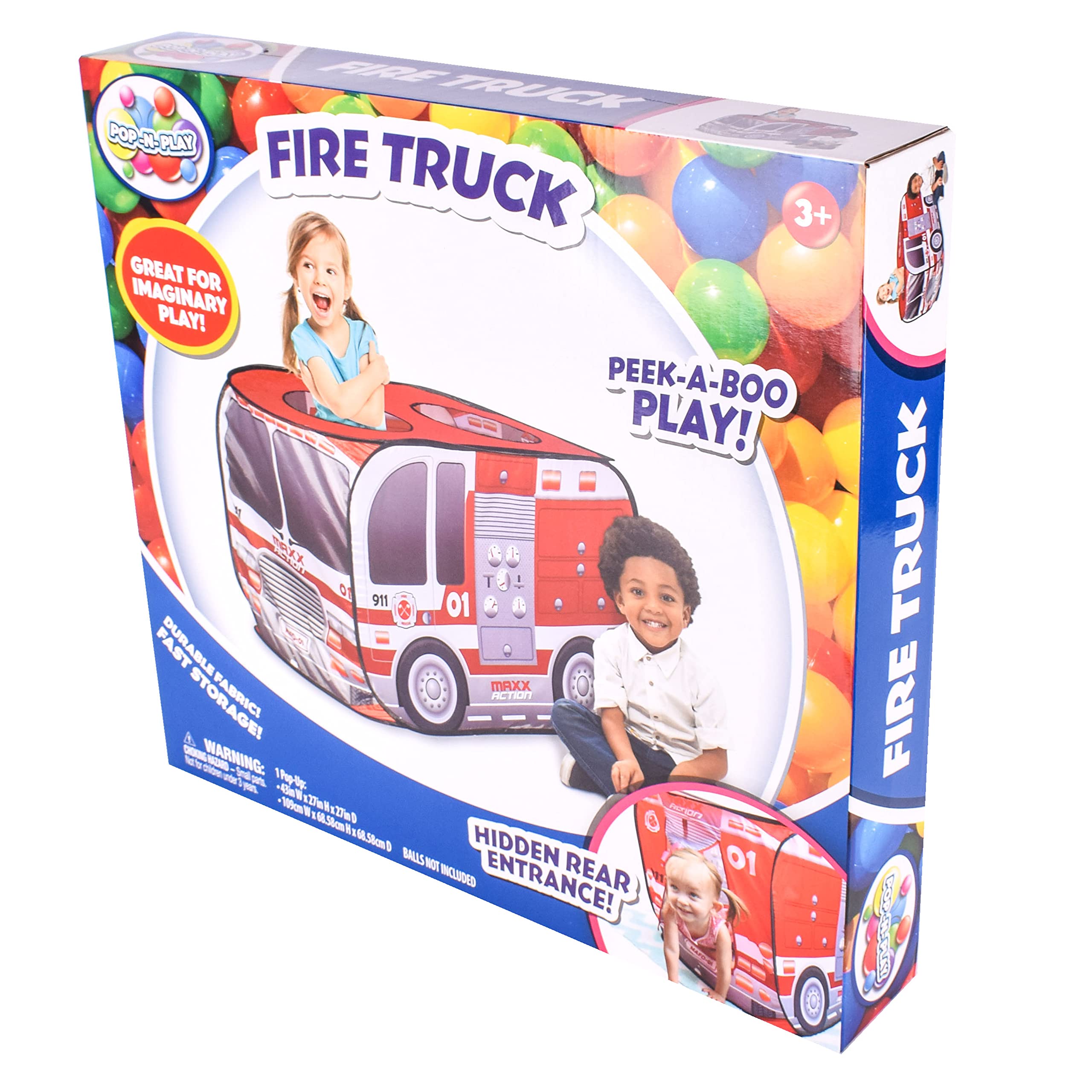 Foto 7 | Camión De Bomberos Desplegable Sunny Days Para Niños Indoor Playhouse - Venta Internacional.