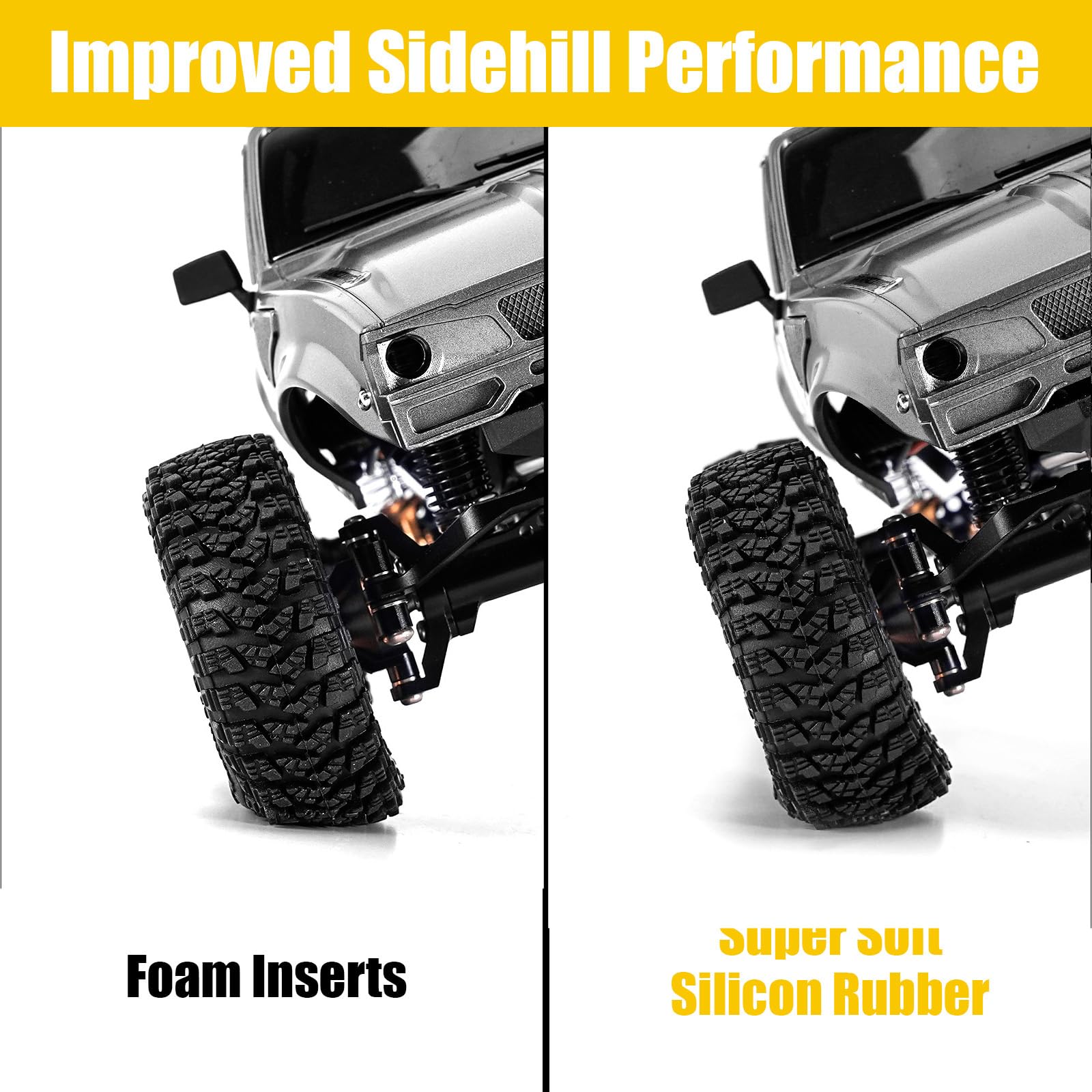 Foto 6 pulgar | Neumáticos E Insertos Para Coche 1/18 1/24 Trx4m Scx24 Rc Crawler Car - Venta Internacional.