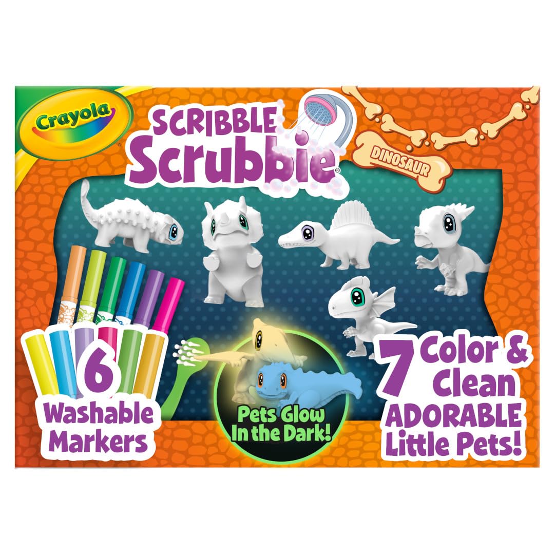 Foto 2 pulgar | Paquete Combinado Toy Crayola Scribble Scrubbie Pets Dinosaur Glow - Venta Internacional.