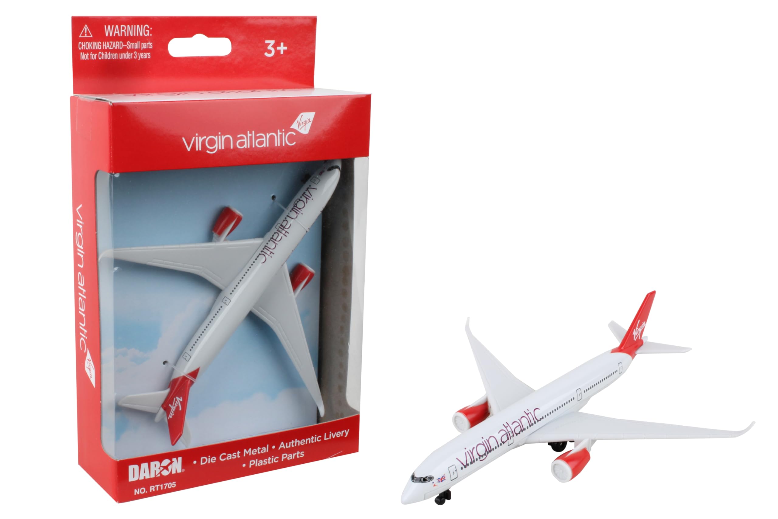 Foto 1 | Avión De Juguete Daron Virgin Atlantic Q350 De Metal Fundido A Presión Durante Más De 3 Años - Venta Internacional.