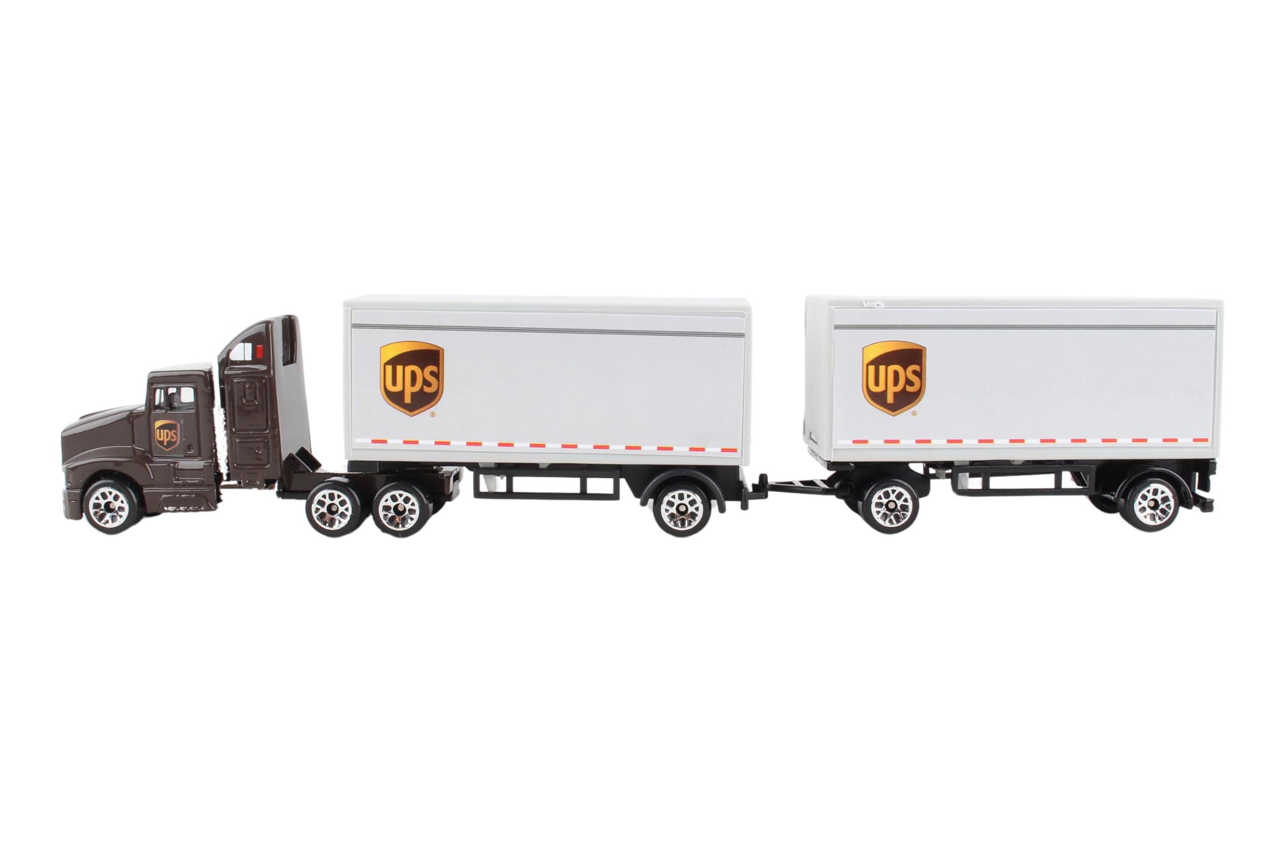 Foto 3 pulgar | Tractor Fundido A Presión Ups Toy Daron Con 2 Remolques Para Niños - Venta Internacional.
