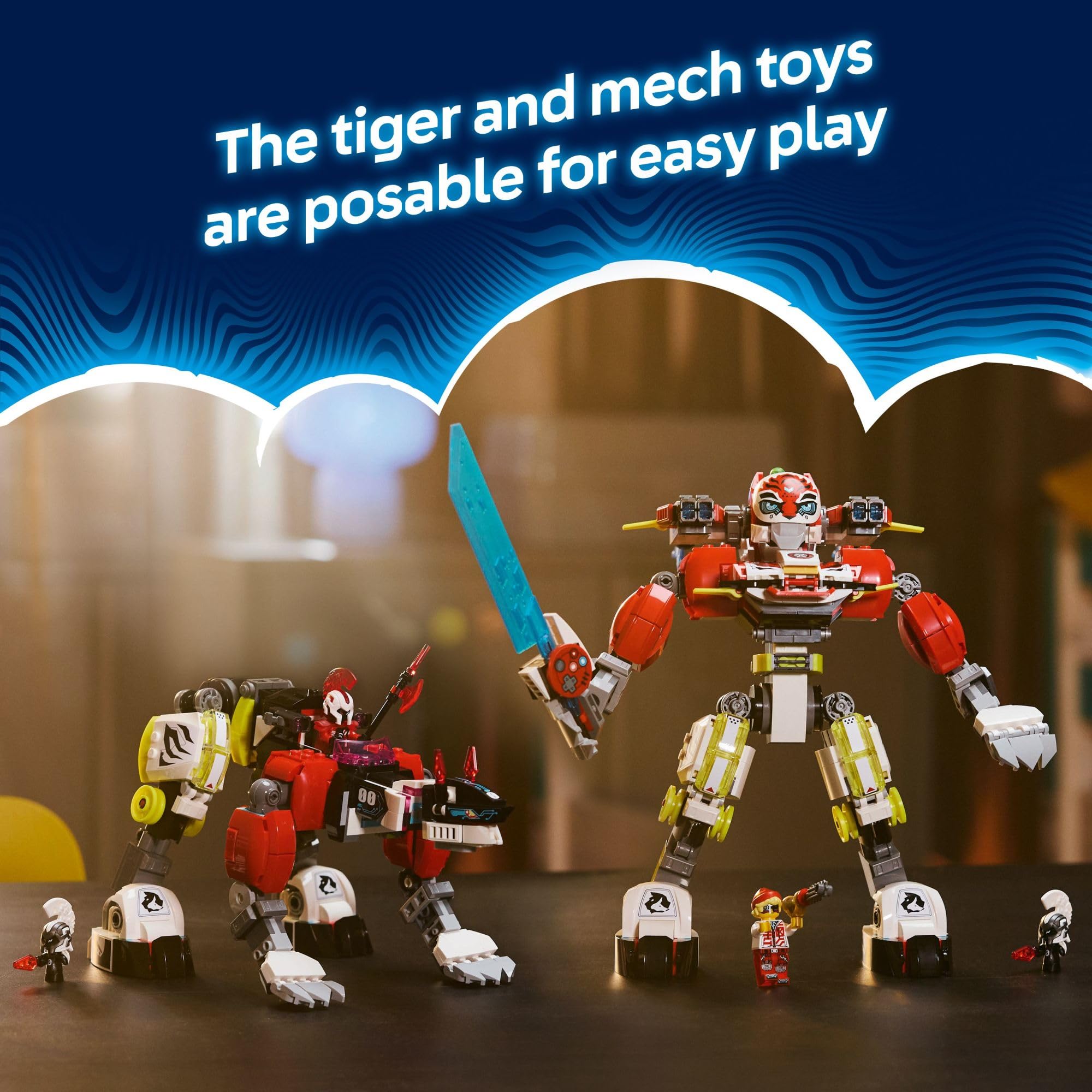 Foto 4 | Juguete De Construcción Lego Dreamzzz Cooper Tiger Mech Y Zero's Hot Rod Car - Venta Internacional.
