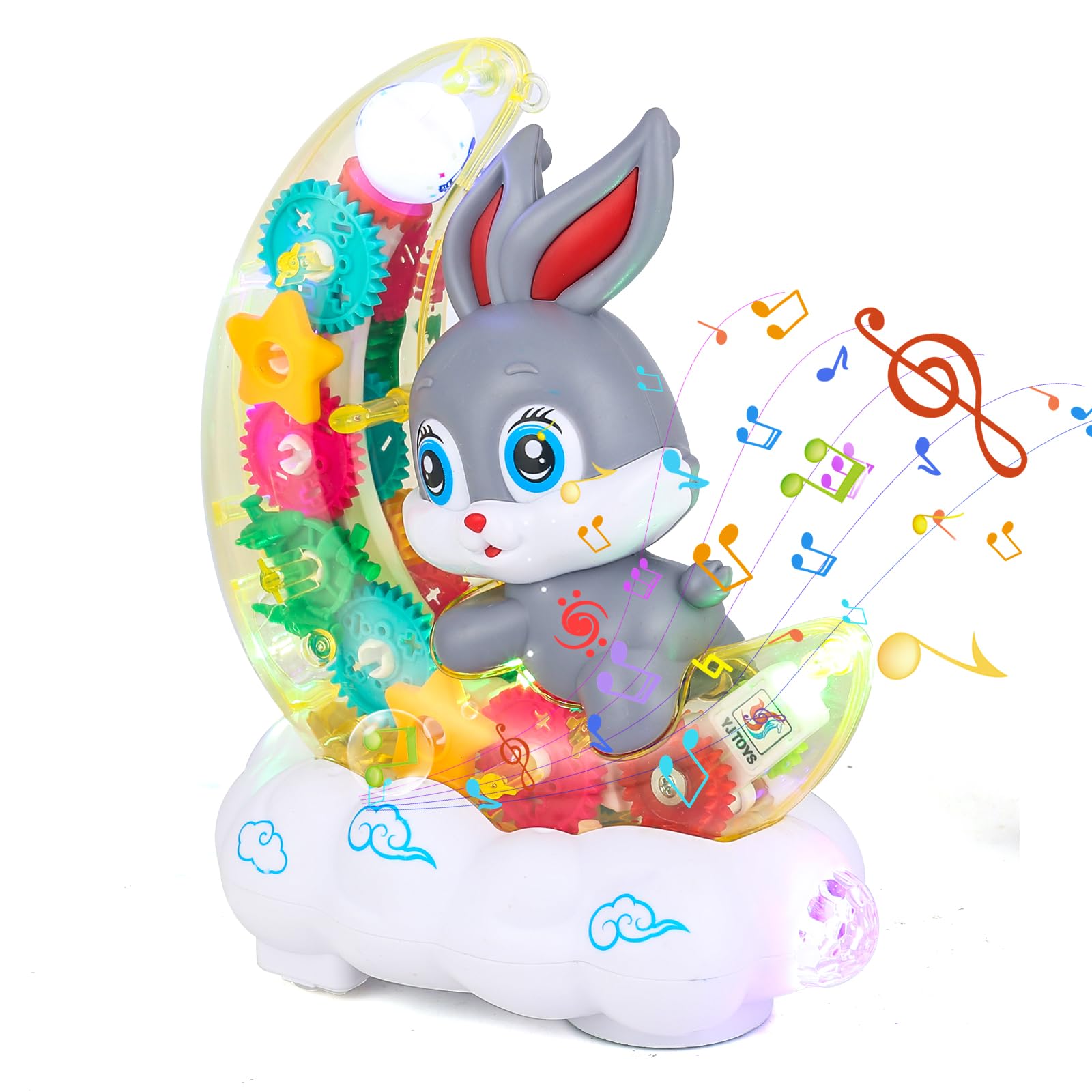 Foto 2 pulgar | Coche De Juguete Zhfuys Iluminado De Forma Transparente Con Engranajes Móviles Para Niños De 3 Años O Más -