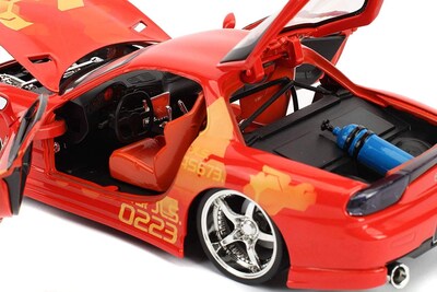 Foto 6 | Maqueta De Coche Fundido A Presión Jada Toys Orange Julius Mazda Rx-7 1/24 - Venta Internacional.