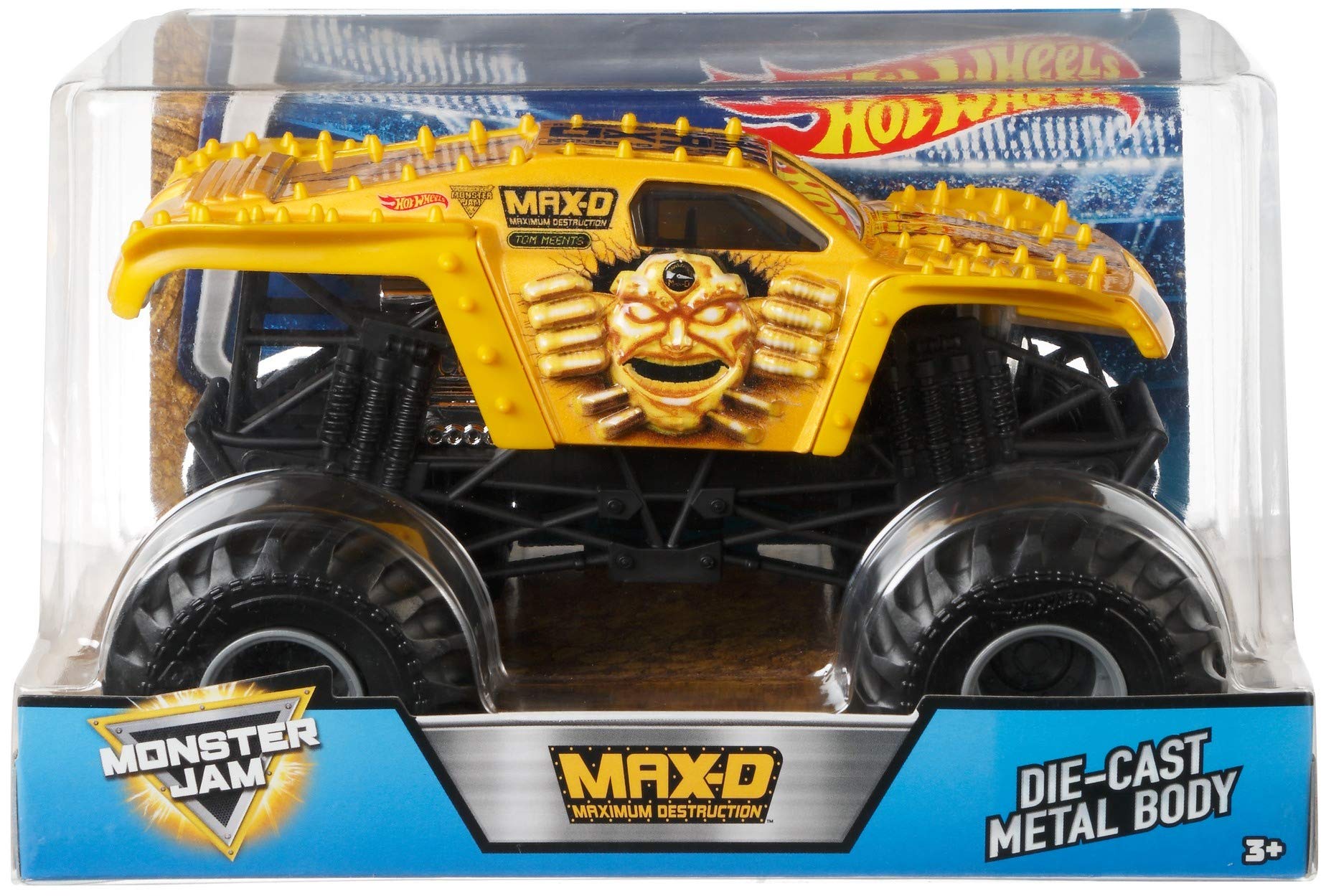 Foto 3 | Vehículo de Juguete Hot Wheels Monster Jam Gold Max-D - Venta Internacional
