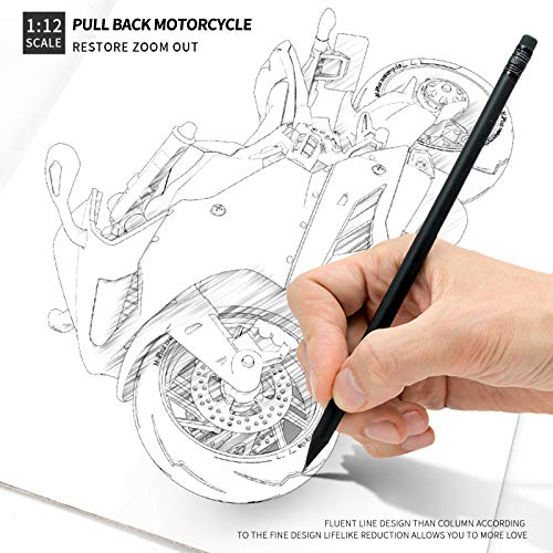 Foto 4 pulgar | Motocicleta De Juguete Cyysfivqz Pull Back Con Sonidos Y Luces 1:12 S - Venta Internacional.