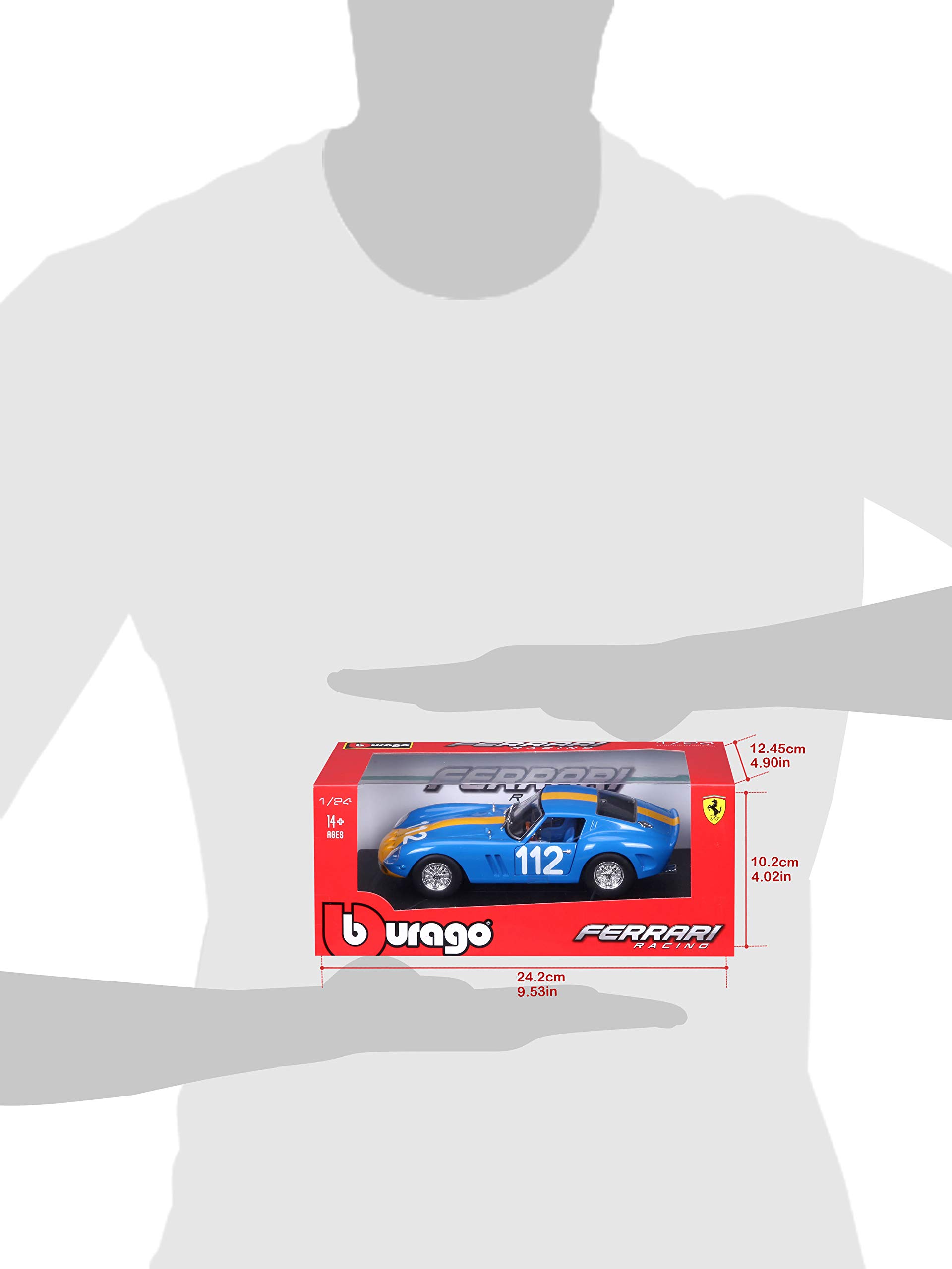 Foto 6 | Maqueta De Coche Fundido A Presión Bburago Ferrari 250 Gto 1962 A Escala 1:24 - Venta Internacional.