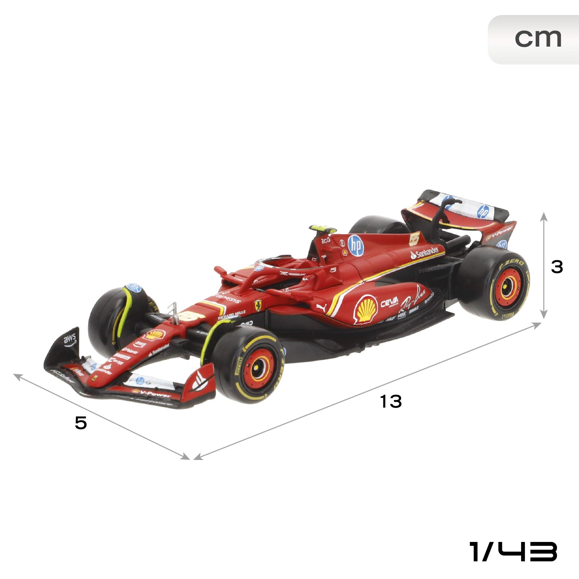 Foto 5 pulgar | Maqueta De Coche Fundido A Presión Bburago Ferrari Sf-24 A Escala 1:43 2024 - Venta Internacional.