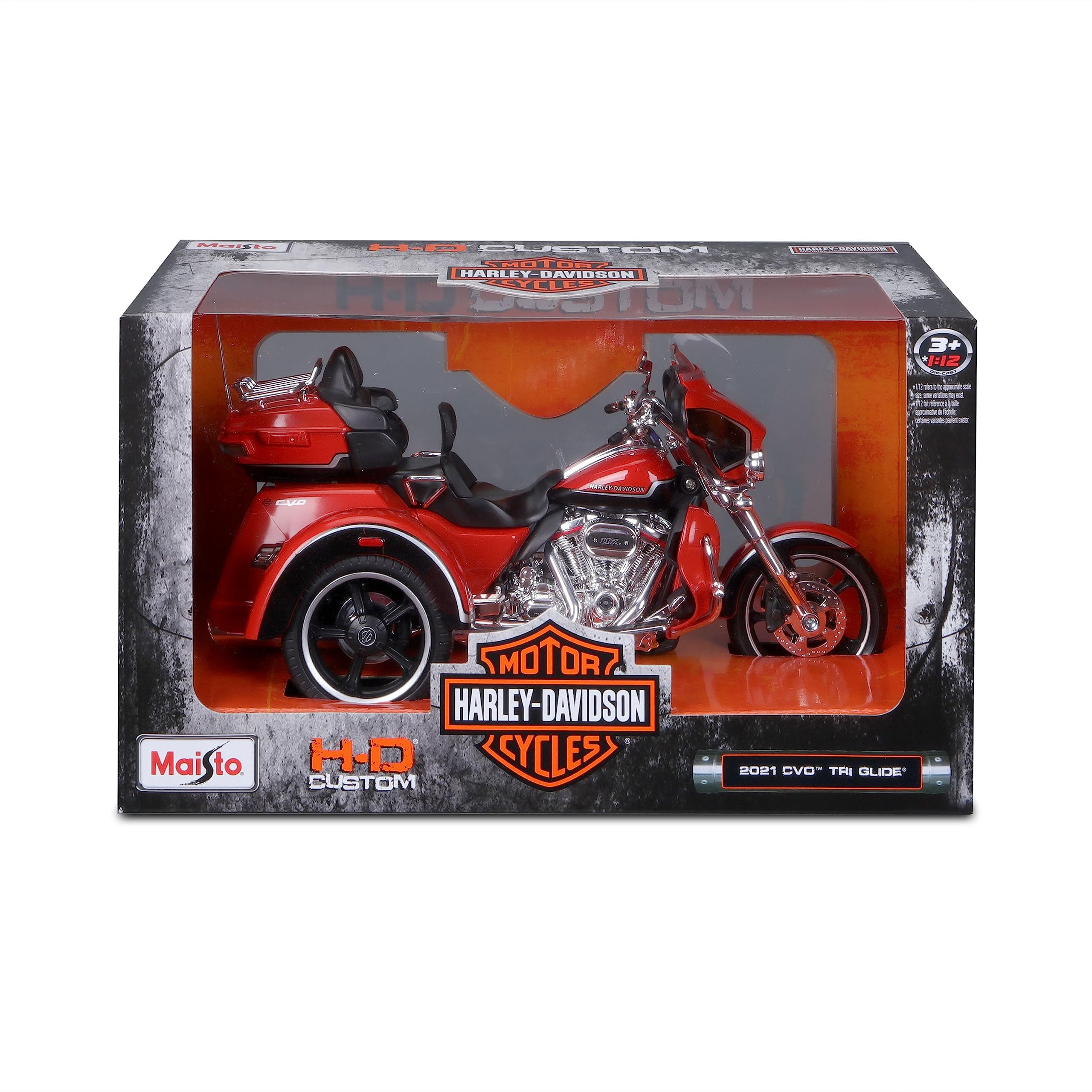 Foto 1 | Vehículo Fundido A Presión Maisto 1:12 H-d 2021 Cvo Tri Glide - Venta Internacional.