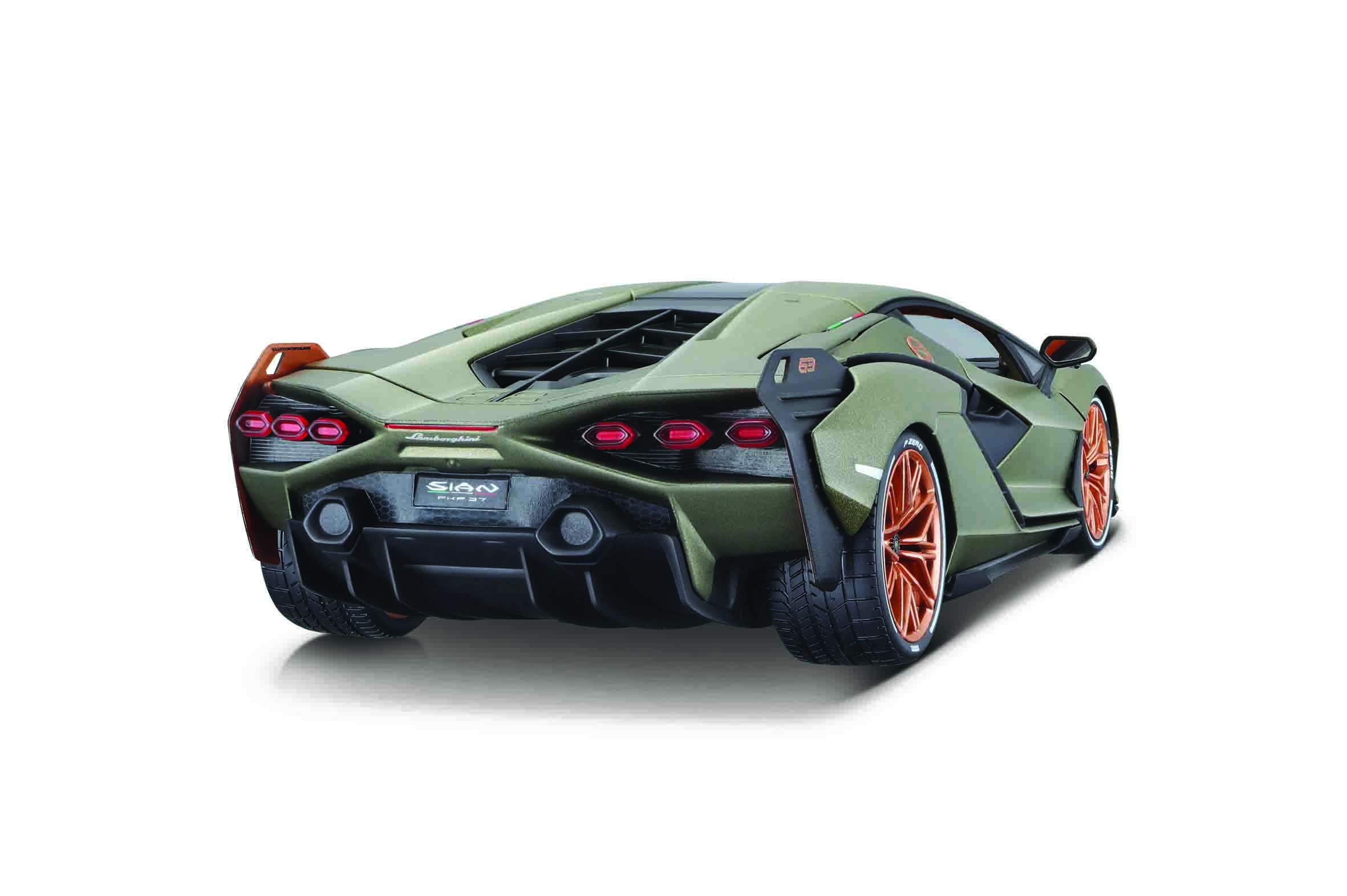 Foto 2 | Lamborghini Bburago Sián Fkp37 Fundido A Escala 1:18 Verde - Venta Internacional.