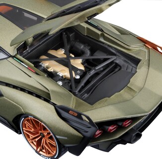 Foto 5 | Lamborghini Bburago Sián Fkp37 Fundido A Escala 1:18 Verde - Venta Internacional.