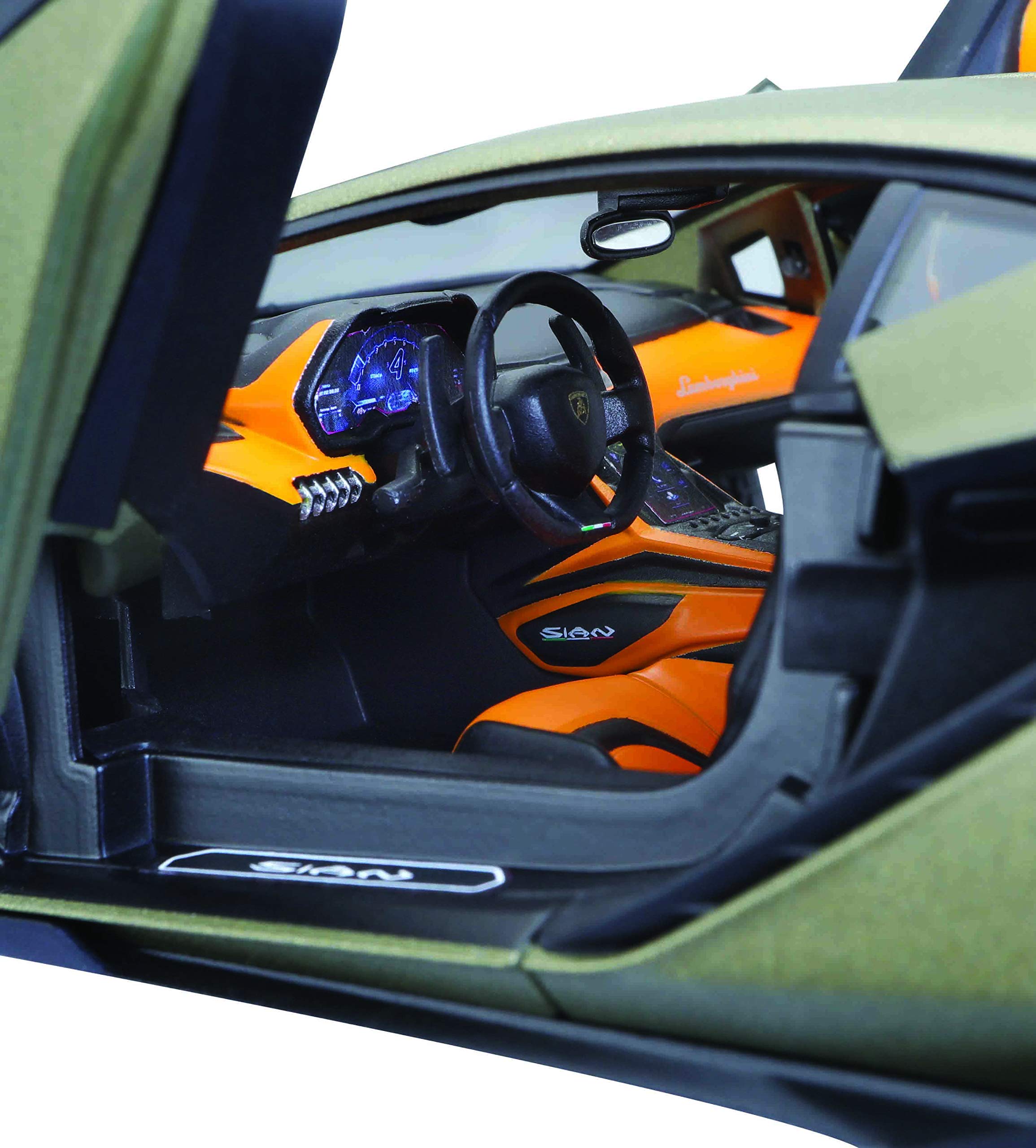 Foto 7 pulgar | Lamborghini Bburago Sián Fkp37 Fundido A Escala 1:18 Verde - Venta Internacional.