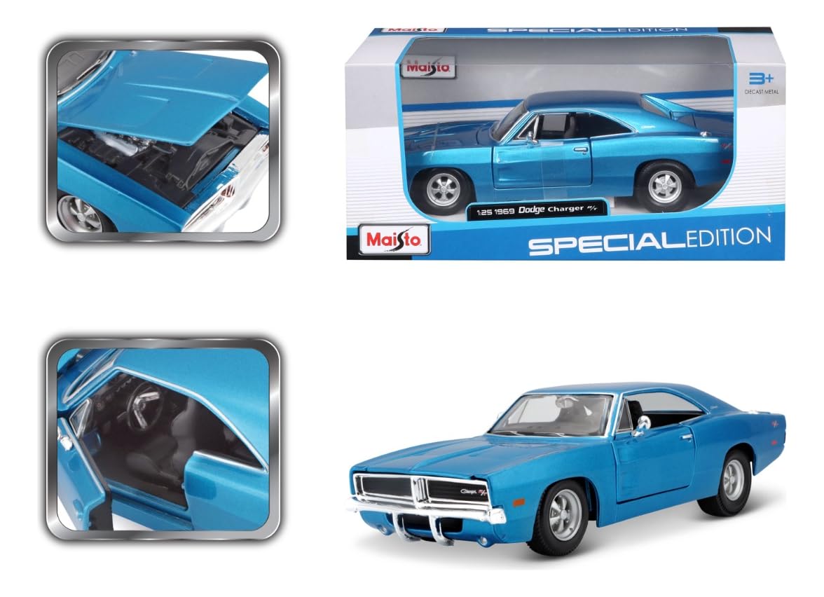 Foto 6 pulgar | Dodge Charger Rt 1969 De Metal Fundido A Presión: 1:25 Maisto Surtido - Venta Internacional.