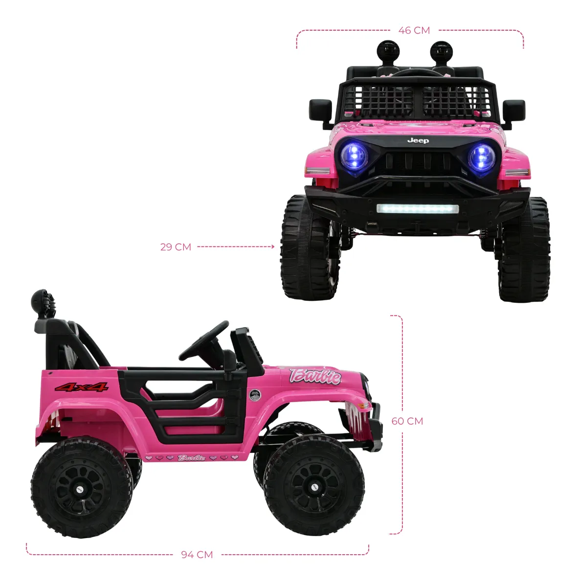 Foto 6 pulgar | Camioneta Eléctrica para Niña Jeep Aeiou B010 Rosa