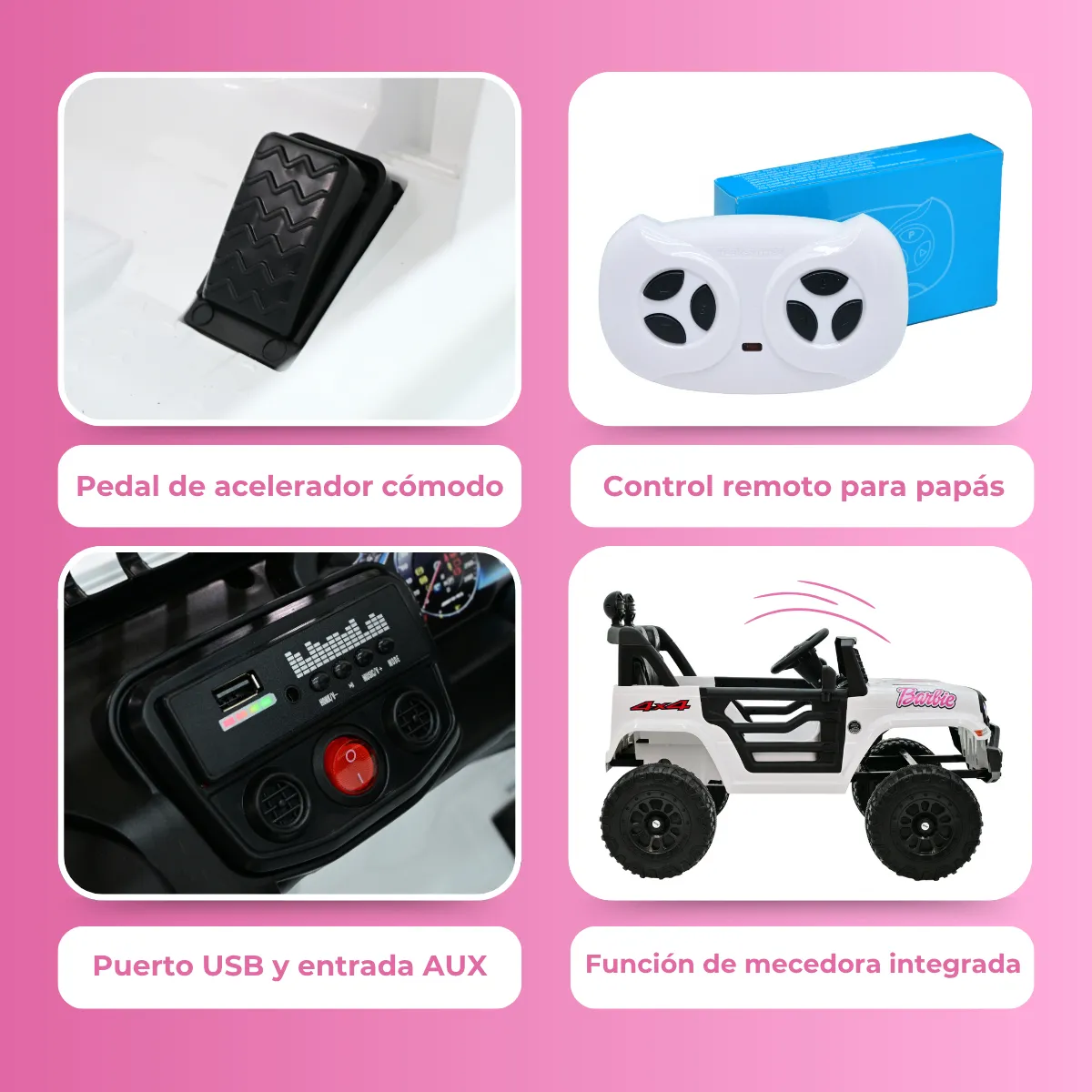 Foto 4 pulgar | Camioneta Eléctrica Para Niña Jeep Aeiou B010