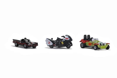 Foto 3 | Cars Jada Toys Dc Comics Batman Tv Series, Paquete De 3 Unidades - Venta Internacional.