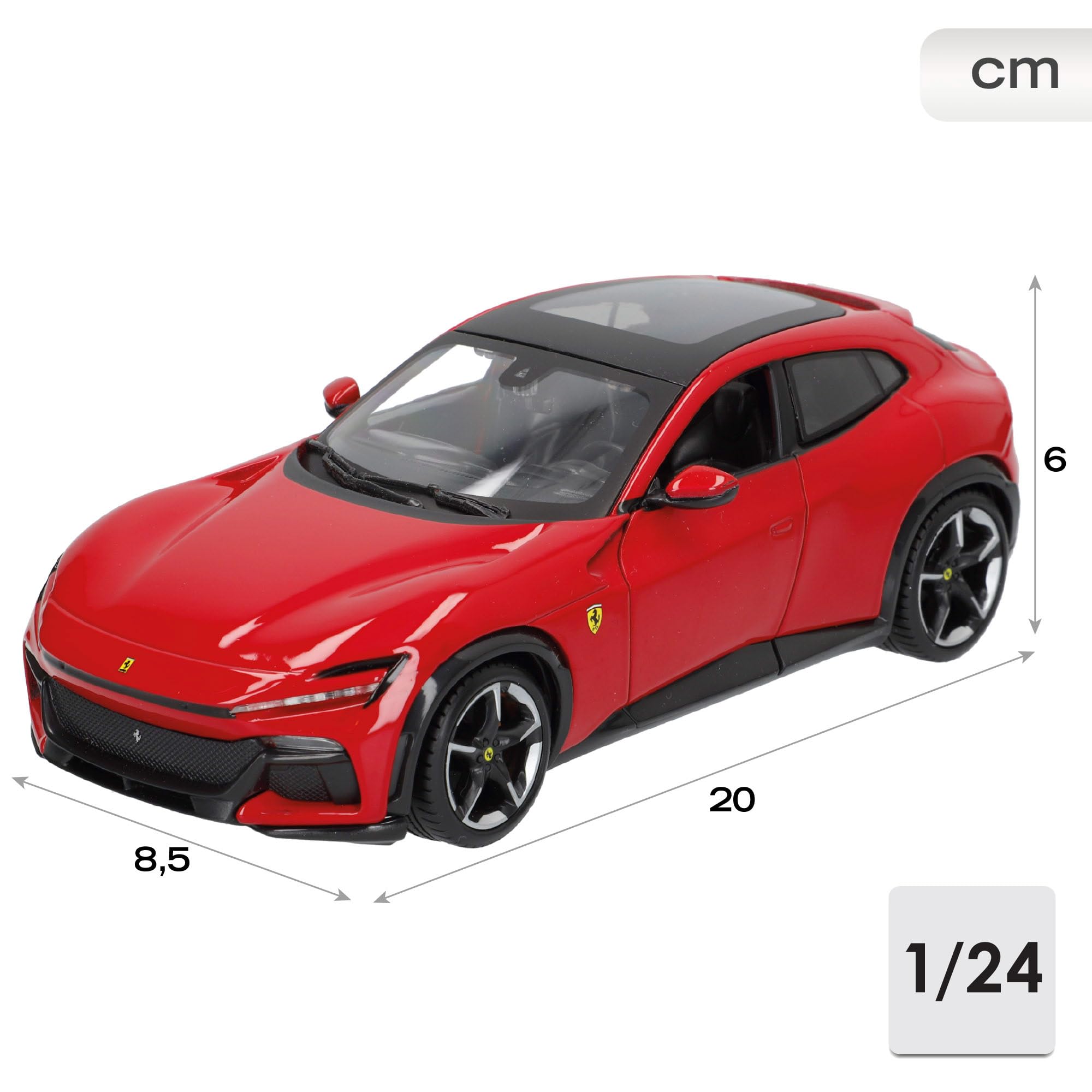 Foto 4 pulgar | Maqueta De Coche Bburago Ferrari Purosangue Suv 1/24 Red 3+ - Venta Internacional.